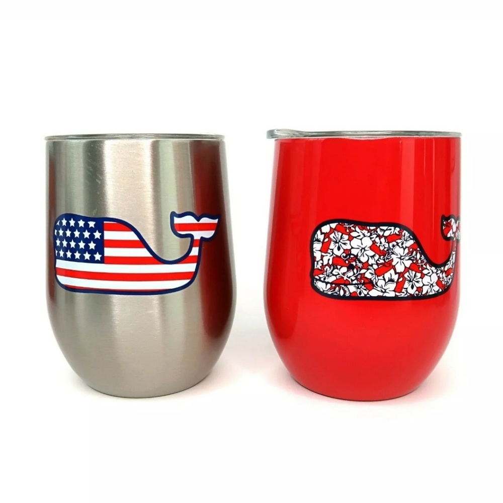 Set of 2 Vineyard Vines Target Wine Cups Whale